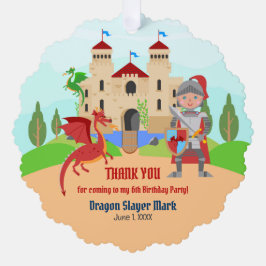 ドラゴンスレイヤナイトボーイバースデーパーティー オーナメントカード