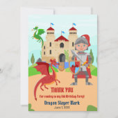 ドラゴンスレイヤナイトボーイバースデーパーティー サンキューカード (正面)