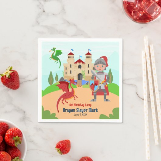 ドラゴンスレイヤナイトボーイバースデーパーティー スタンダードカクテルナプキン (インサイチュ)