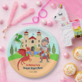 ドラゴンスレイヤナイトボーイバースデーパーティー ペーパープレート (パーティー)