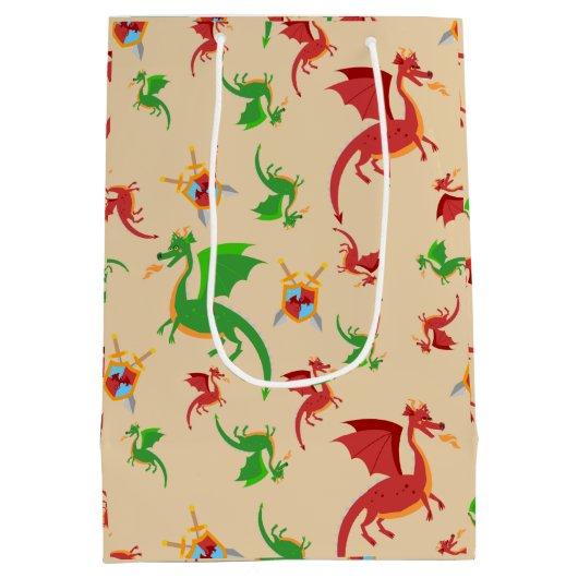 ドラゴンスレイヤナイトボーイバースデーパーティー ミディアムペーパーバッグ (裏面)