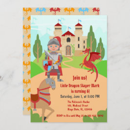 ドラゴンスレイヤナイトボーイバースデーパーティー 招待状