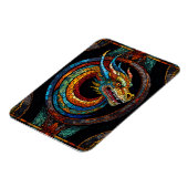 ドラゴンスワール数々のイン色モザイクデザイン マグネット (左側)