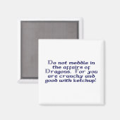 ドラゴンズの事に干渉するな。 マグネット (正面/裏面)