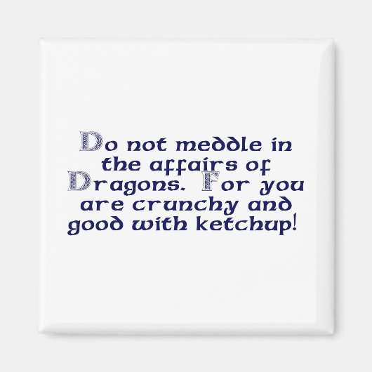 ドラゴンズの事に干渉するな。 マグネット (正面)