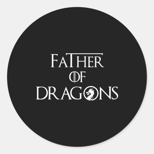 ドラゴンズの父の日の贈り最高の物の父 ラウンドシール (正面)