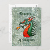 ドラゴンズの石の背景に注意 ポストカード (正面/裏面)