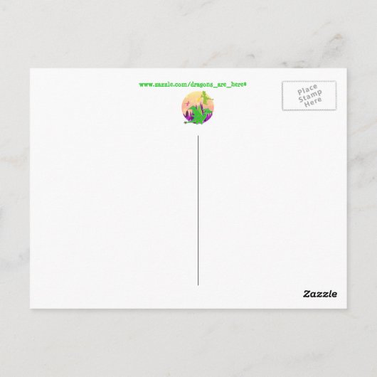 ドラゴンズの青い漫画のドラゴン葉書に注意 ポストカード (裏面)