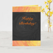 ドラゴンズアイオレンジとブラックモノグラム カード (黄色い花)