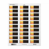 ドラゴンズアイオレンジとブラックモノグラム ラベル (フルシート)