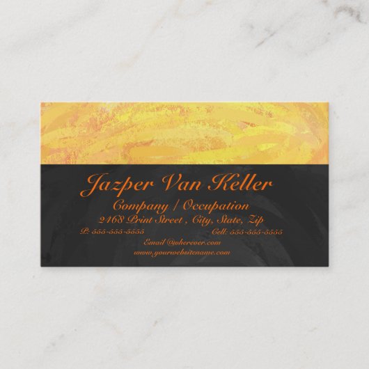 ドラゴンズアイオレンジとブラックモノグラム 名刺 (正面)