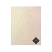 ドラゴンズアイオレンジと黒のモノグラム ノートパッド (回転)