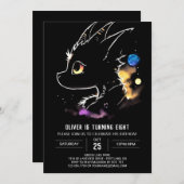 ドラゴンズウォーターカラードリーミー誕生日招待状 招待状 (正面/裏面)