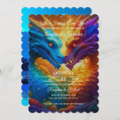 ドラゴンズカラフルインラブ結婚式招待状 招待状 (正面/裏面)