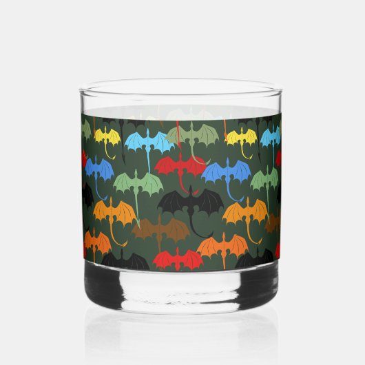 ドラゴンズグリーン飛行ファンタジー ウイスキーグラス (正面)