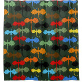 ドラゴンズグリーン飛行ファンタジー シャワーカーテン (正面)