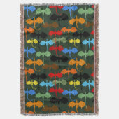 ドラゴンズグリーン飛行ファンタジー スローブランケット (正面縦)