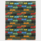 ドラゴンズグリーン飛行ファンタジー フリースブランケット (正面)