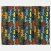 ドラゴンズグリーン飛行ファンタジー フリースブランケット (正面(横))