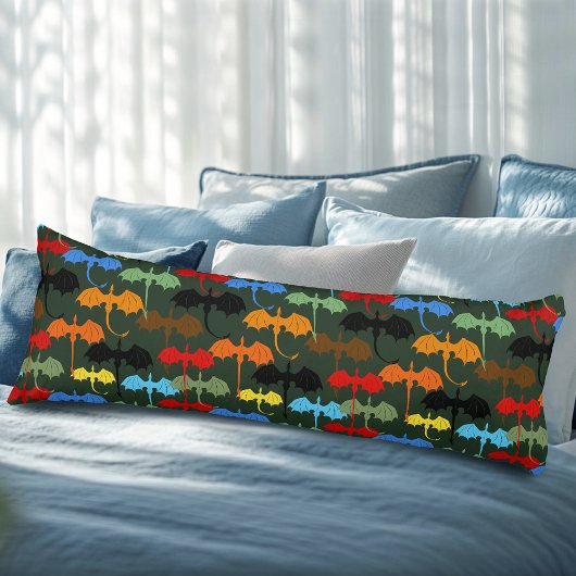 ドラゴンズグリーン飛行ファンタジー ボディピロー