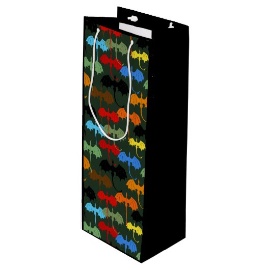 ドラゴンズグリーン飛行ファンタジー ワインギフトバッグ (正面アングル)