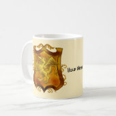 ドラゴンズシールド家紋名字マグ コーヒーマグカップ (正面左)
