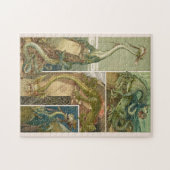 ドラゴンズスケッチ、アールヌーボーバイアントンシーダージグソー ジグソーパズル (横)