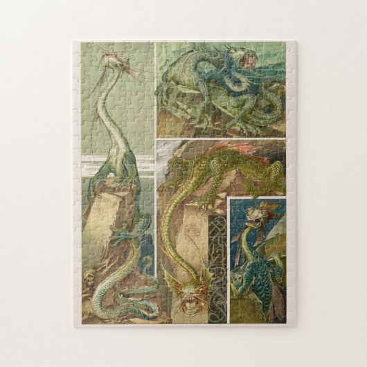 ドラゴンズスケッチ、アールヌーボーバイアントンシーダージグソー ジグソーパズル (縦)