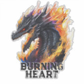 ドラゴンズバーニングハート シール (正面)
