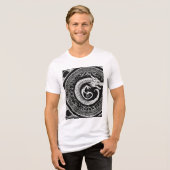 『ドラゴンズフューリー – ファイアグラフィックティー』 トライブレンドTシャツ (正面全面)