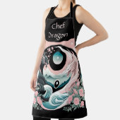 ドラゴンズフローラマウンテンピンクセージティール(緑がかった色) エプロン (インサイチュ)