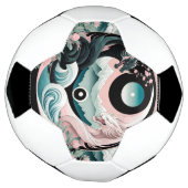 ドラゴンズフローラマウンテンピンクセージティール（緑がかった色） サッカーボール (回転)