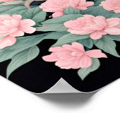 ドラゴンズフローラマウンテンピンクセージティール（緑がかった色） ポスター (角)