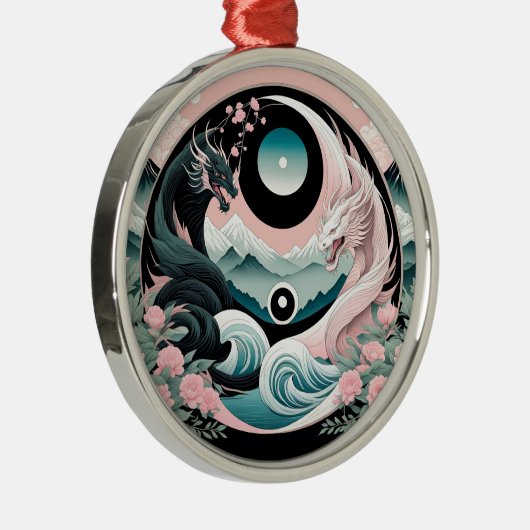 ドラゴンズフローラマウンテンピンクセージティール(緑がかった色) メタルオーナメント (右)