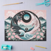 ドラゴンズフローラマウンテンピンクセージティール(緑がかった色) 薄葉紙 (クラフト)