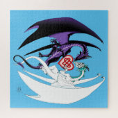 ドラゴンズラブハートブルー ジグソーパズル (横)