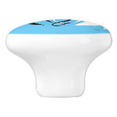 ドラゴンズラブハートブルー セラミックノブ (側面)