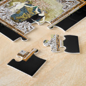 ドラゴンズ処女騎士ファンタジー童話アート ジグソーパズル (側面)