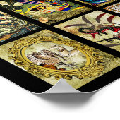 ドラゴンズ処女騎士ファンタジー童話アート ポスター (角)