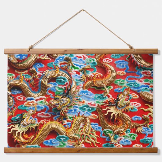 ドラゴンズ寺院タペストリー 吊り下げ型タペストリー (正面)