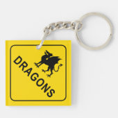 ドラゴンズ警告標識 キーホルダー (裏面)
