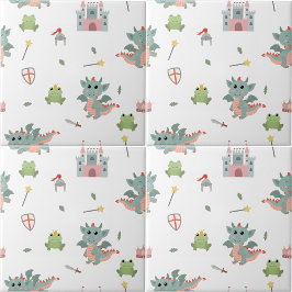 ドラゴンズ騎士童話中世キャッスル子供部屋 タイル