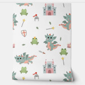 ドラゴンズ騎士童話中世キャッスル子供部屋 壁紙 (ほどく)