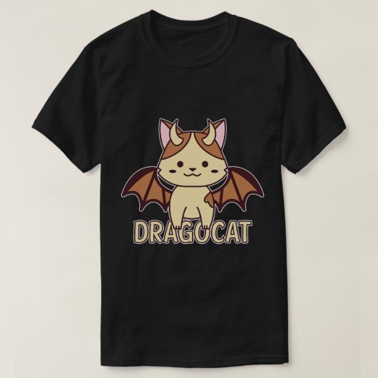 ドラゴンズ・ドラゴカット・キャット・ドラゴン・ドラゴン・スレイヤー・ダンジョン Tシャツ (デザイン正面)