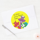 ドラゴンズ、王子、ミュージカル城 ラウンドシール (封筒)