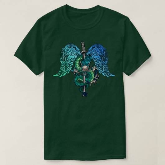 ドラゴンソードエンジェルウィングス Tシャツ (デザイン正面)