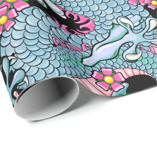 ドラゴンタトゥーアートinピンク&ピーチメルバ ラッピングペーパー (ロールコーナー)