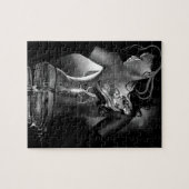 ドラゴンタトゥーウーマン白黒 ジグソーパズル (横)