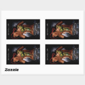 ドラゴンタトゥーウーマン 長方形シール (シート)