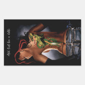 ドラゴンタトゥーウーマン 長方形シール (正面)